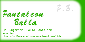 pantaleon balla business card